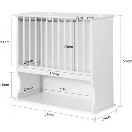SoBuy KCR04-W, Wall Mounted Kitchen Plate Cup Rack, Kitchen Wall Shelf