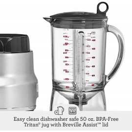 Breville the Fresh & Furious Red Velvet 50 oz Food Blender, 1100 Watts