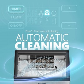 EUHOMY Commercial Ice Maker Machine - 99lbs Daily Production, 33lbs Ic