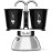 Bialetti Mini Express Induction Coffee Maker, Aluminium, Black, 2 Cups