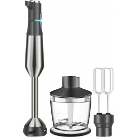 Immersion Blender 1000 Watts Scratch Resistant Hand Blender,15 Speed a
