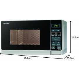 Sharp R272SLM Solo Touch Control Microwave, 20 Litre capacity, 800W, S