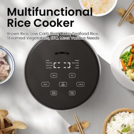 YOKEKON Rice Cooker Small 2L,Low Sugar Mini Rice Maker and Stainless S