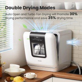 COMFEE' Countertop Dishwasher, Portable Dishwasher with 6L Built-in Wa