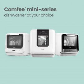 COMFEE' Countertop Dishwasher, Portable Dishwasher with 6L Built-in Wa