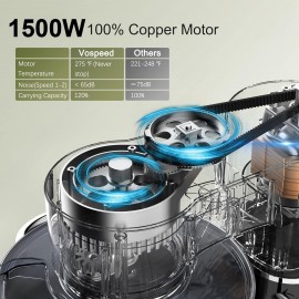 Vospeed Stand Mixer 1500W 8L Cake Mixer Electric Kitchen Food Mixer wi