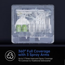 AIRMSEN Portable Dishwasher with 5L Water Tank, Countertop Dishwasher