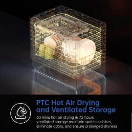 AIRMSEN Portable Dishwasher with 5L Water Tank, Countertop Dishwasher