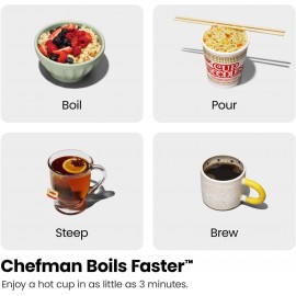 Chefman Electric Kettle with Temperature Control, 5 Presets LED Indica