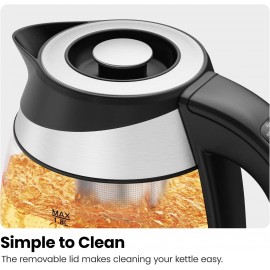 Chefman Electric Kettle with Temperature Control, 5 Presets LED Indica