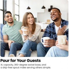 Chefman Electric Kettle with Temperature Control, 5 Presets LED Indica