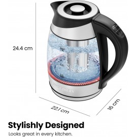 Chefman Electric Kettle with Temperature Control, 5 Presets LED Indica