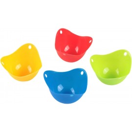 Poached Egg Maker Set,4 PCS Egg Poachers LFGB Grade Silicone Egg Poach