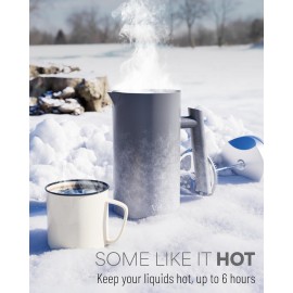 Veken French Press Plunger Coffee Tea Maker 34 Ounce 1 Liter, Double W