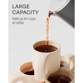 Veken French Press Plunger Coffee Tea Maker 34 Ounce 1 Liter, Double W