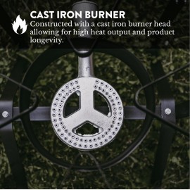 GasOne B-5200K Outdoor Cooker with High Pressure Steel Braided Hose Pr