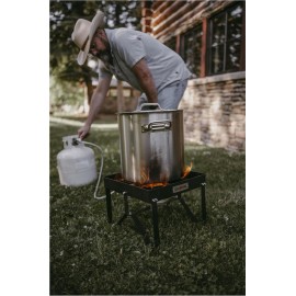 GasOne B-5200K Outdoor Cooker with High Pressure Steel Braided Hose Pr