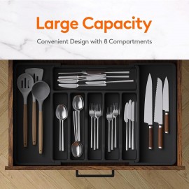 Lifewit Cutlery Drawer Organiser, Expandable Utensil Tray for Kitchen,