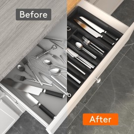 Lifewit Cutlery Drawer Organiser, Expandable Utensil Tray for Kitchen,