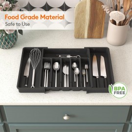 Lifewit Cutlery Drawer Organiser, Expandable Utensil Tray for Kitchen,