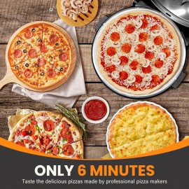 Upgrade Pizza Oven, 12 Inch Electric Pizza Oven Indoor, 1200W Portable