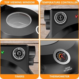 Upgrade Pizza Oven, 12 Inch Electric Pizza Oven Indoor, 1200W Portable