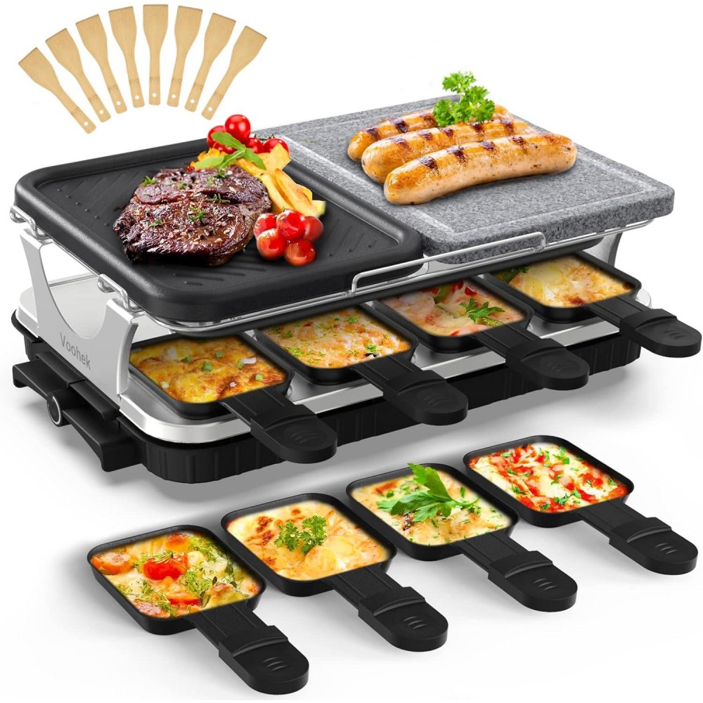 Voohek Korean BBQ Grill Raclette Table Grill Hibachi Electric Indoor G