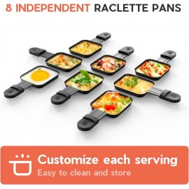 Voohek Korean BBQ Grill Raclette Table Grill Hibachi Electric Indoor G