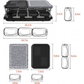 Voohek Korean BBQ Grill Raclette Table Grill Hibachi Electric Indoor G