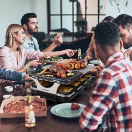 Voohek Korean BBQ Grill Raclette Table Grill Hibachi Electric Indoor G