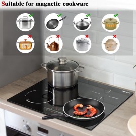 Cooksir Plug in Induction Hob 4 Zone Electric Hob 60cm with Flex Zones