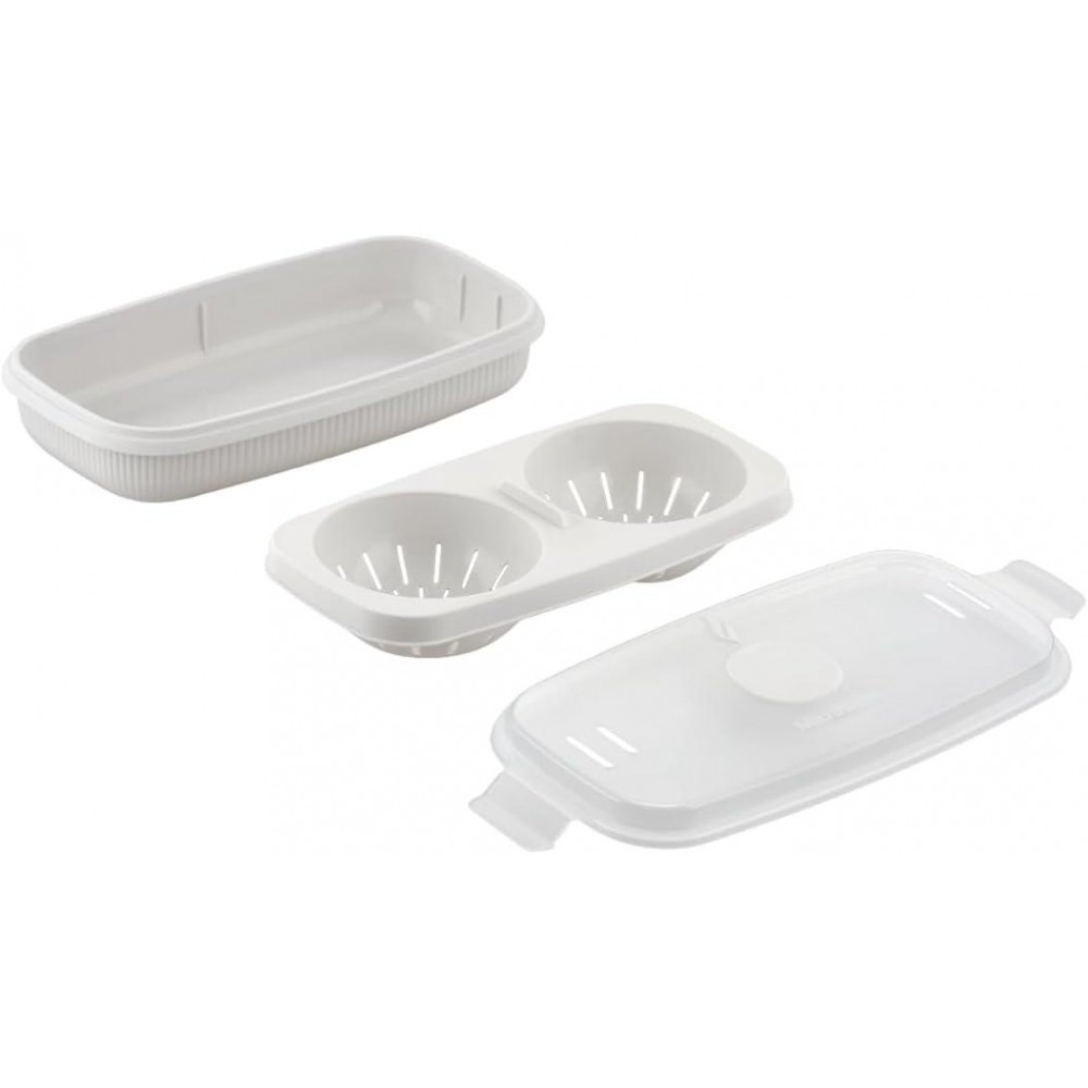 CARE + PROTECT Microwave Egg Poacher, Double Egg Cup, Egg steamer, Dou