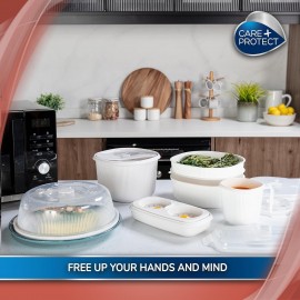 CARE + PROTECT Microwave Egg Poacher, Double Egg Cup, Egg steamer, Dou