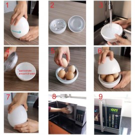 Microwave Egg Boiler for 4 Eggs Poachers Boiled Egg Cooker Microwave o