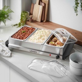 Lewis's Electric Food Warmer Buffet Server – Buffet Trays with Lids –