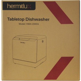 Hermitlux Table Top Dishwasher, Mini Countertop Dishwasher with 4 Plac