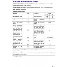 Hermitlux Table Top Dishwasher, Mini Countertop Dishwasher with 4 Plac