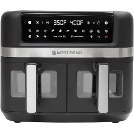 West Bend Air Fryer Dual Basket 10-Quart Capacity with Digital Control