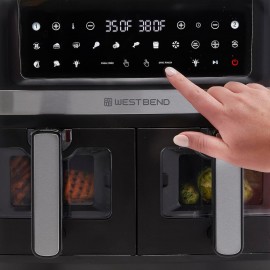 West Bend Air Fryer Dual Basket 10-Quart Capacity with Digital Control