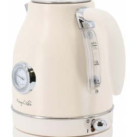 MegaChef 1.7 Liter Electric Tea Kettle and 2 Slice Toaster Combo in Ma