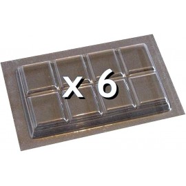 6 x Plain Chocolate Bar Moulds