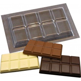 6 x Plain Chocolate Bar Moulds