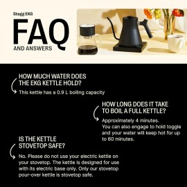 Fellow Stagg EKG Electric Gooseneck Kettle - Pour-Over Coffee and Tea