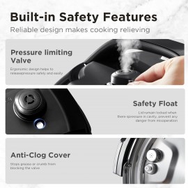 Midea 9-in-1 Electric Pressure Cooker 8L, 70% Faster 12 Presets Instan