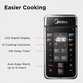 Midea 9-in-1 Electric Pressure Cooker 8L, 70% Faster 12 Presets Instan