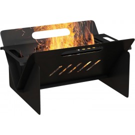 Outsunny 3-in-1 Portable Fire Pit, Stove, Coffee Table, Wood Burning F