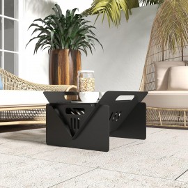 Outsunny 3-in-1 Portable Fire Pit, Stove, Coffee Table, Wood Burning F