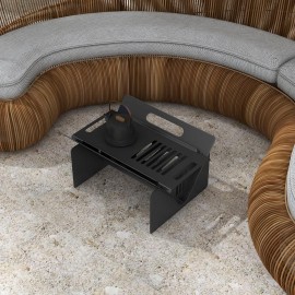 Outsunny 3-in-1 Portable Fire Pit, Stove, Coffee Table, Wood Burning F