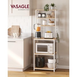 VASAGLE Kitchen Storage Rack, Coffee Bar, Baker’s Rack, Total 6 Shelve