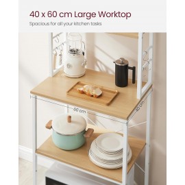 VASAGLE Kitchen Storage Rack, Coffee Bar, Baker’s Rack, Total 6 Shelve